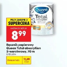 Ręcznik papierowy Queen Total absorption 3-warstwowy, 70 m