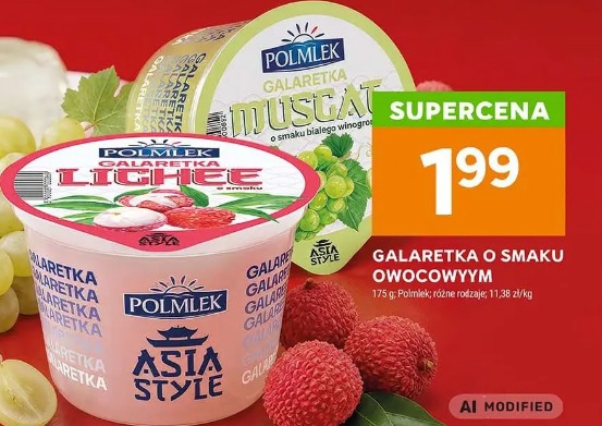 Galaretka o smaku owocowym Polmlek