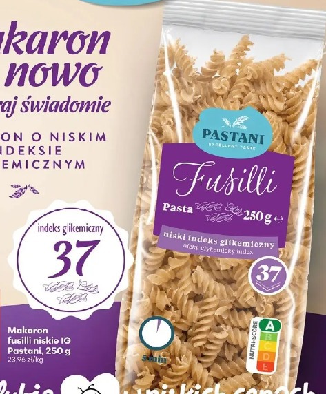Makaron fusilli niskie IG Pastani