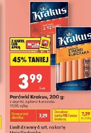 Parówki Krakus z szynki, z piersi kurczaka