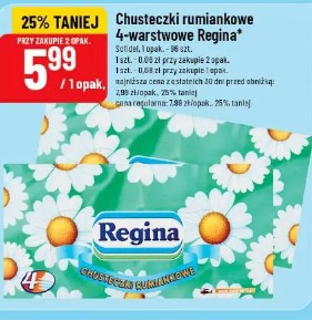 Chusteczki rumiankowe 4-warstwowe Regina
