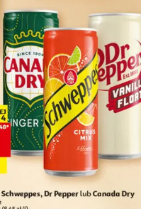 Napój gazowany Schweppes, Dr Pepper lub Canada Dry