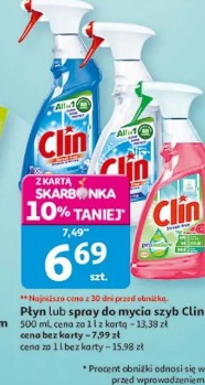 Płyn lub spray do mycia szyb Clin
