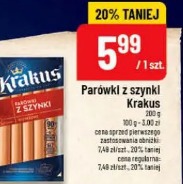 Parówki z szynki Krakus