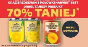 Ananas w plastrach i kawałkach oraz brzoskwinie połówki Harvest Best