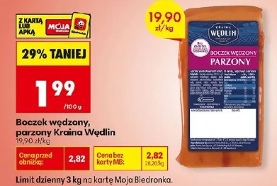 Boczek wędzony, parzony Kraina Wędlin