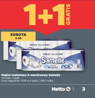 Papier toaletowy 3-warstwowy Samelle