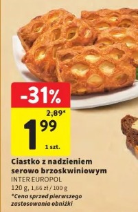 Ciasto z nadzieniem serowo brzoskwiniowym Inter Europol