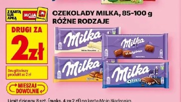 Czekolady Milka, 85-100 g różne rodzaje
