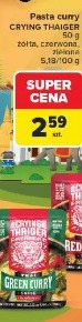 Crying Thaiger pasta curry żółta, czerwona, zielona