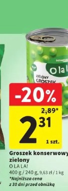 Groszek konserwowy zielony O LA LA!