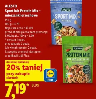 Alesto Sport lub Protein Mix – mieszanki orzechowe