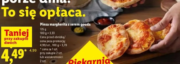 Pinsa margherita z serem gouda