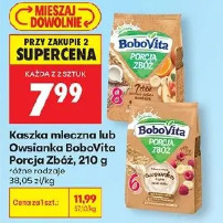 Kaszka mleczna lub owsiana Bobovita Porcja Dobra, 210 g