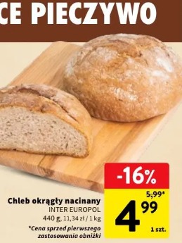 Chleb okrągły nacinany INTER EUROPOL