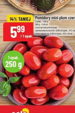 Pomidory mini plum czerwone