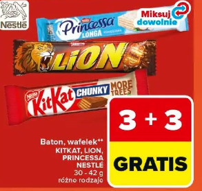 Baton, wafelek KitKat, Lion, Princessa Nestle