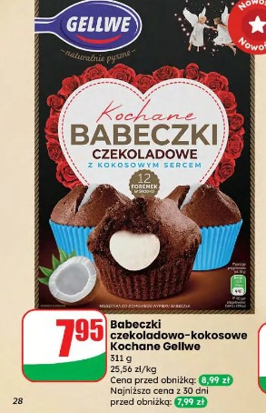 Babeczki czekoladowo-kokosowe Kochane Gellwe