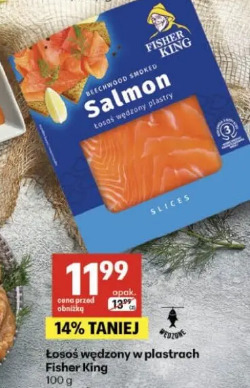 Łosoś wędzony w plastrach Fisher King