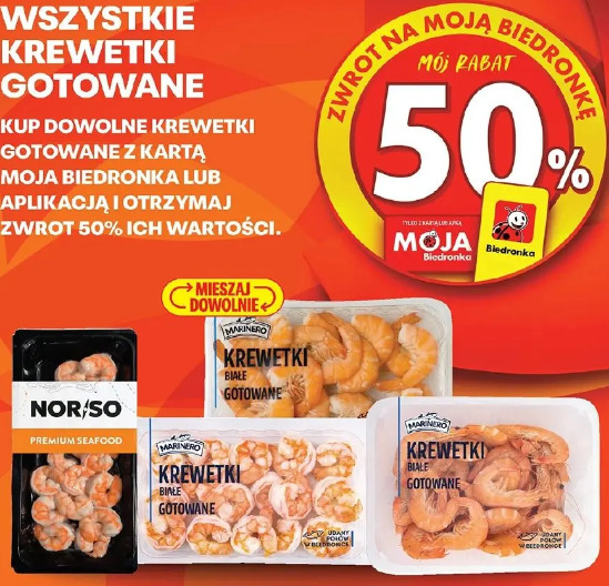 Wszystkie krewetki gotowane