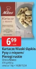 Kartacze/Kluski śląskie/Pyzy z mięsem/Pierogi ruskie Oreco/Mateo