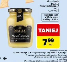 Musztarda MAILLE DIJON ORIGINALE