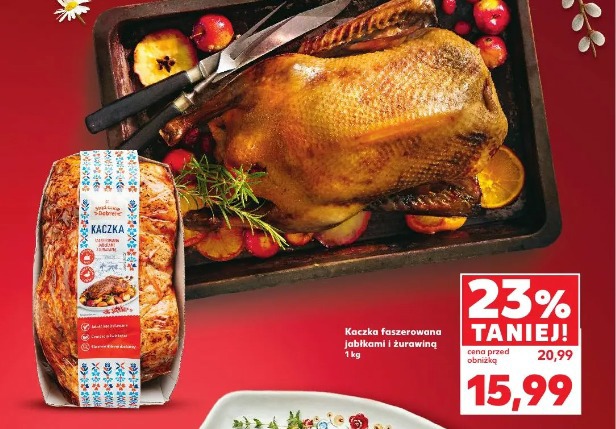 Kaczka faszerowana jabłkami i żurawiną