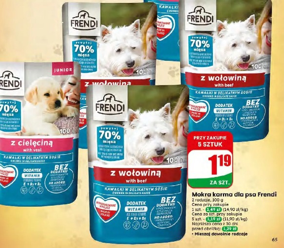 Mokra karma dla psa Frendi z cielęciną