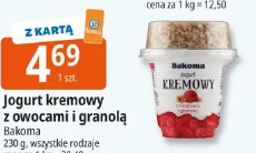 Jogurt kremowy z owocami i granolą Bakoma