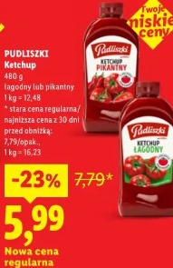 Pudliszki Ketchup łagodny lub pikantny