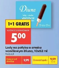 Lody na patyku o smaku waniliowym Diuna