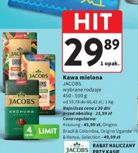 Kawa mielona Jacobs