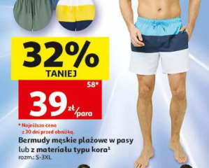 Bermudy męskie plażowe w pasy lub z materiału typu kora
