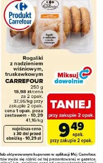 Rogaliki z nadzieniem wiśniowym, truskawkowym Carrefour