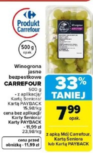 Winogrona jasne bezpestkowe CARREFOUR