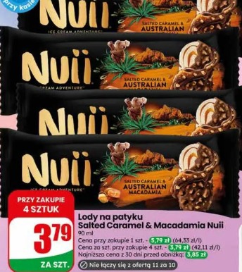 Lody na patyku Salted Caramel & Macadamia Nuii