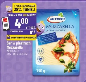 Ser w plastrach Mozzarella Mlekpol