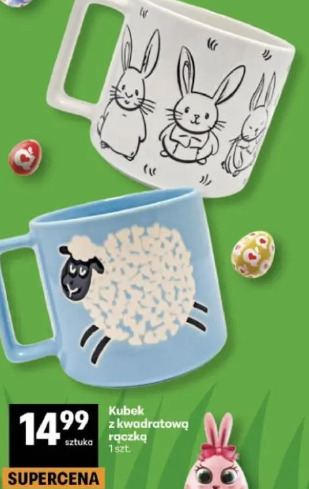 Kubek z kwadratową rączką