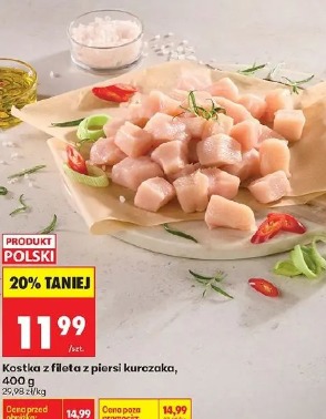 Kostka z fileta z piersi kurczaka