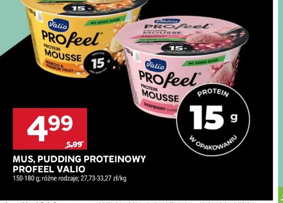 Mus, pudding proteinowy Profeel Valio