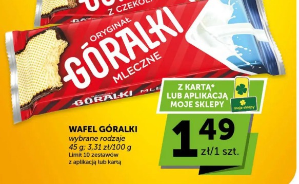 Wafel Góralki oryginał mleczne