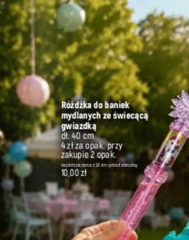Różdżka do baniek mydlanych ze świecącą gwiazdką