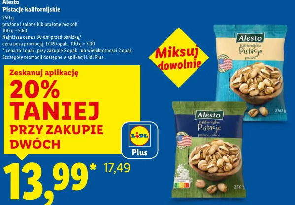 Pistacje kalifornijskie Alesto