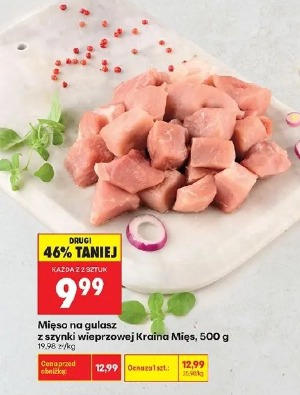 Mięso na gulasz z szynki wieprzowej Kraina Mięs