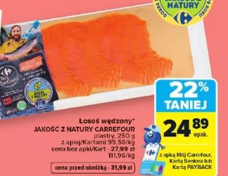 Łosoś wędzony Jakość z Natury Carrefour