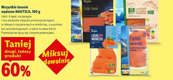 Wszystkie łososie wędzone NAUTICA, 100g