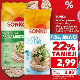 Sonko Wafle ryżowe z solą morską / Wafle ryżowe naturalne