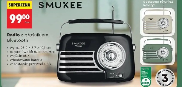 Radio z głośnikiem Bluetooth Smukee