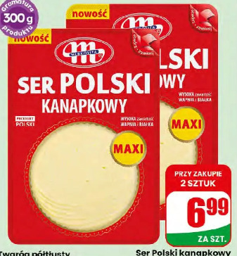 Ser Polski kanapkowy maxi Mlekovita plastry