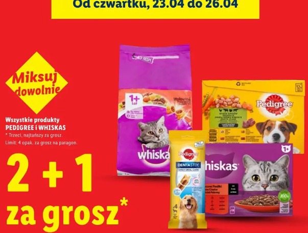 Pedigree i Whiskas wszystkie produkty